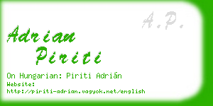 adrian piriti business card