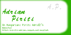 adrian piriti business card